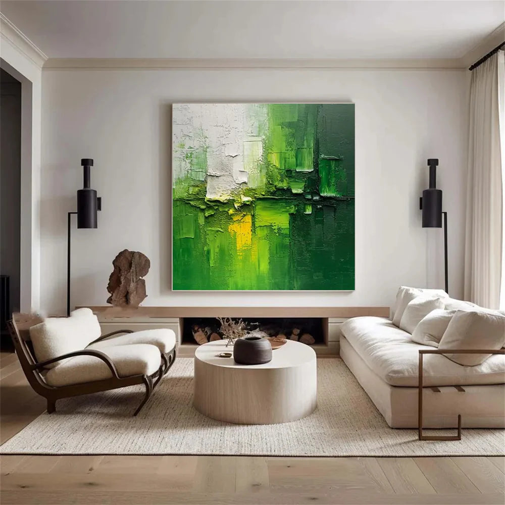 Green Minimalist Textured Wall Art #MT104