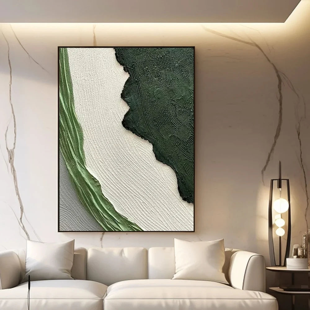 Green Minimalist Textured Wall Art #MT107