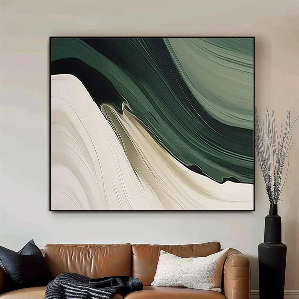 Green Abstract  Wall Art #AT028