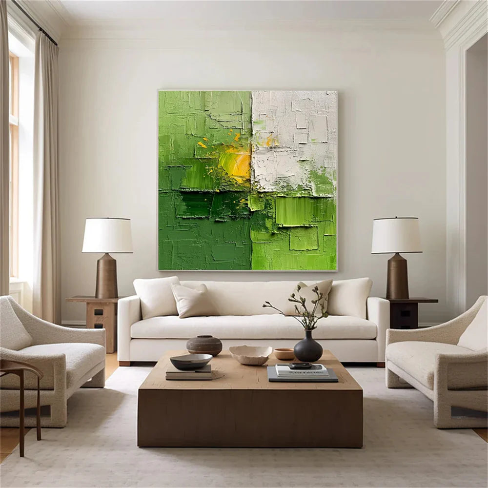 Green Minimalist Textured Wall Art #MT103