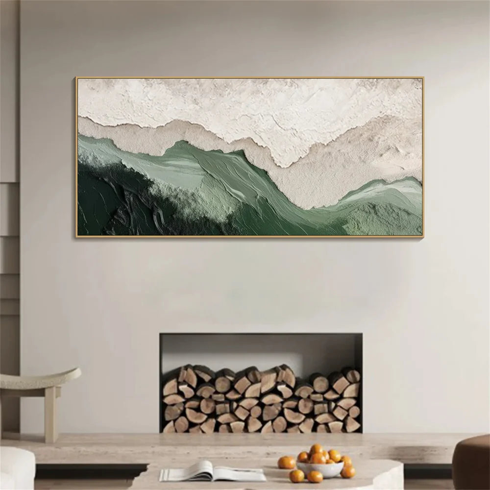 Green Abstract Texture Wall Art #AT031