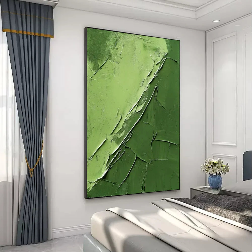 Green Minimalist Textured Wall Art #MT082