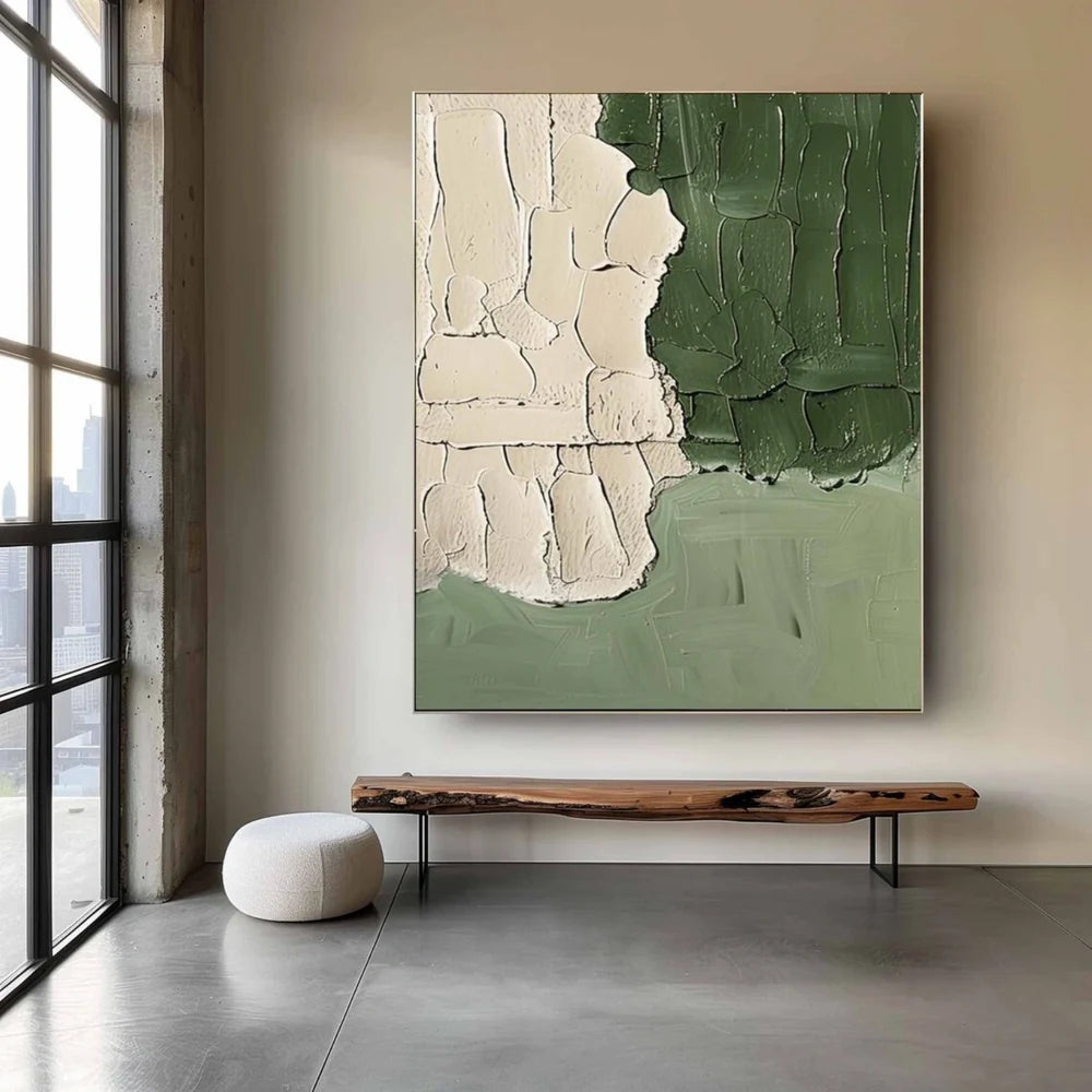 Green Minimalist Textured Wall Art #MT105