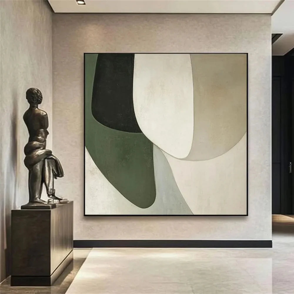 Green Abstract Wall Art #AT074