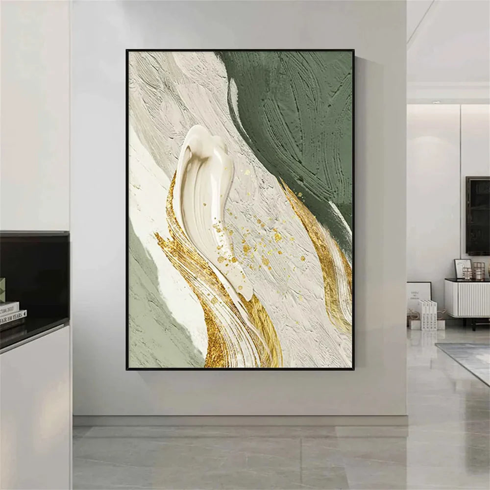 Green Minimalist Textured Wall Art #MT063