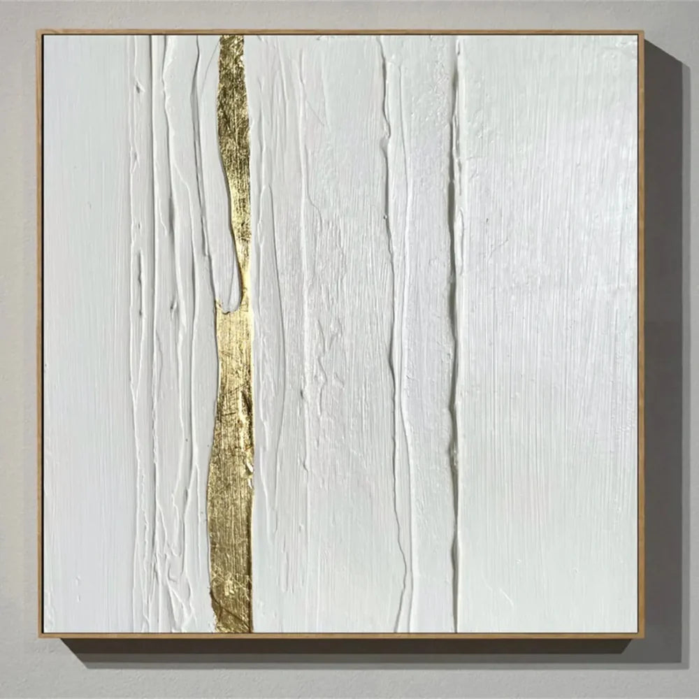 White Minimalist Textured Wall Art #MT123