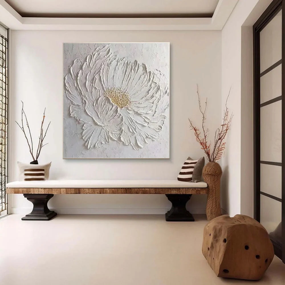 Flower & Tree Textured Abstract Wall Art #SF020