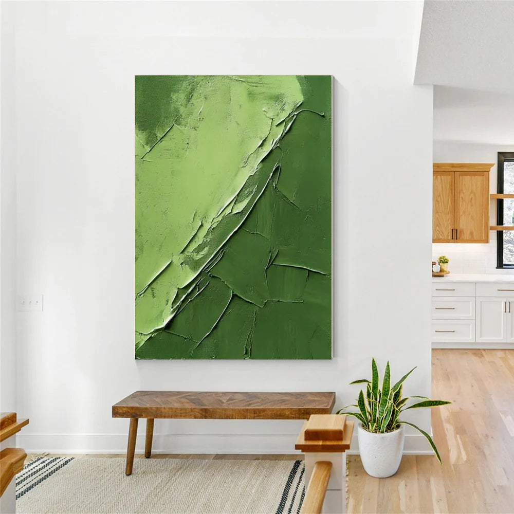 Green Minimalist Textured Wall Art #MT082