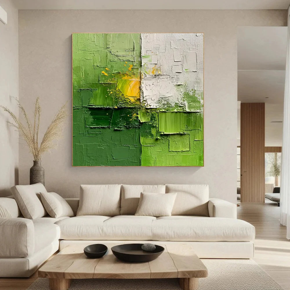 Green Minimalist Textured Wall Art #MT103