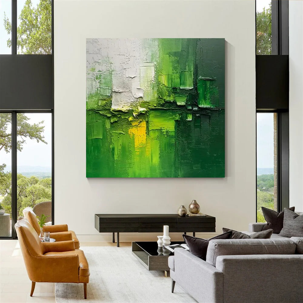 Green Minimalist Textured Wall Art #MT104