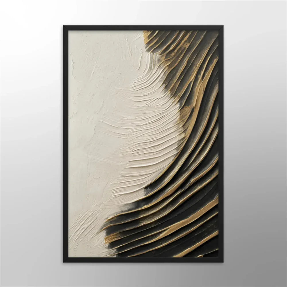 Black and White Minimalist Textured Wall Art #MT111