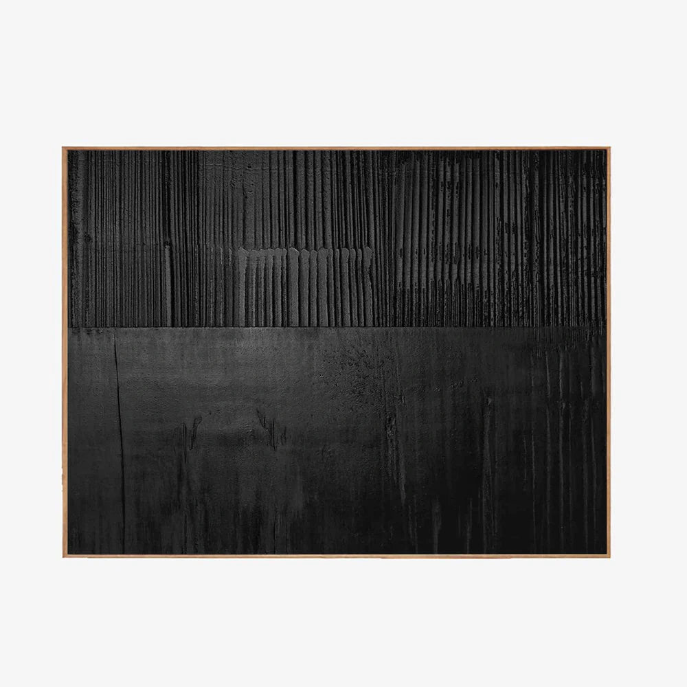 Black Minimalist Textured Wall Art #MT011