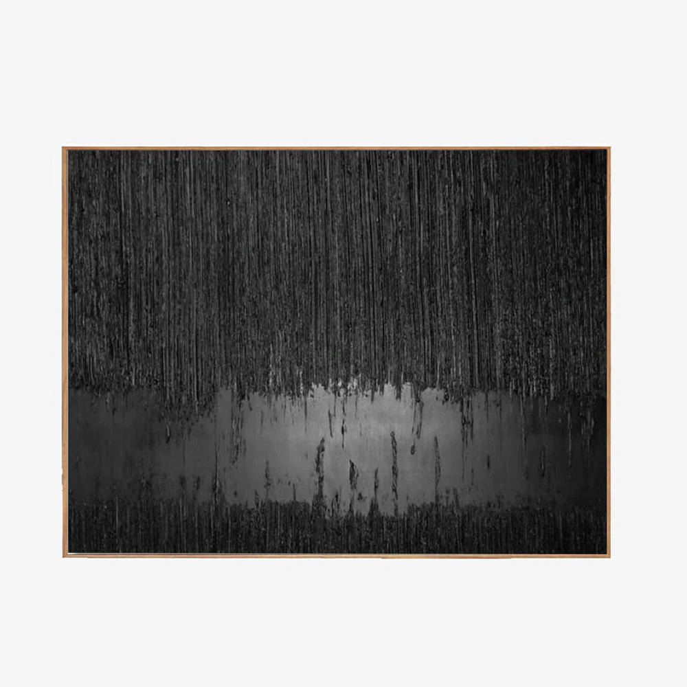 Black Minimalist Textured Wall Art #MT051