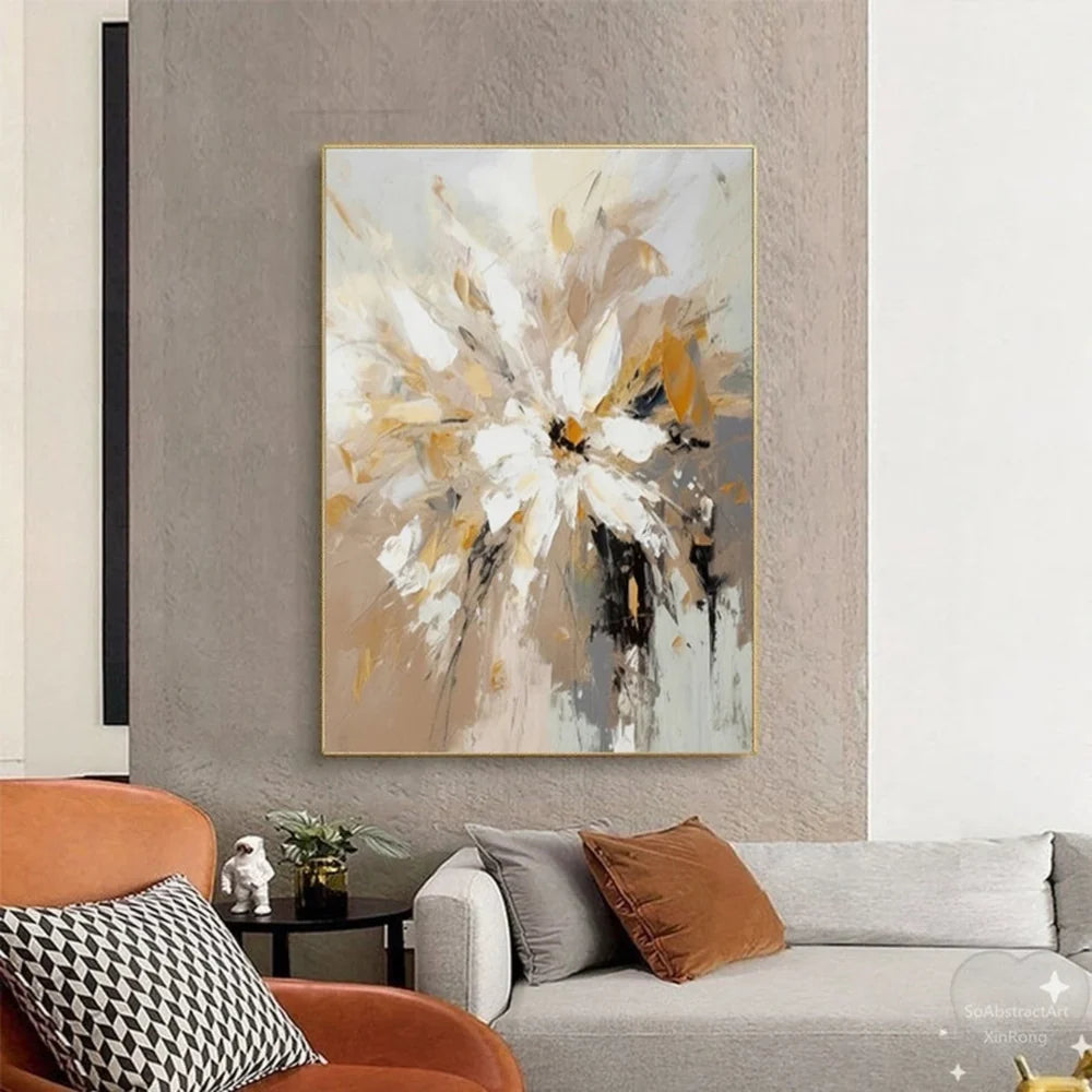 Flower & Tree Textured Abstract Wall Art #SF014