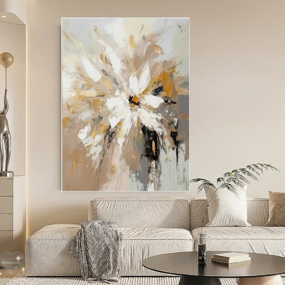 Flower & Tree Textured Abstract Wall Art #SF014