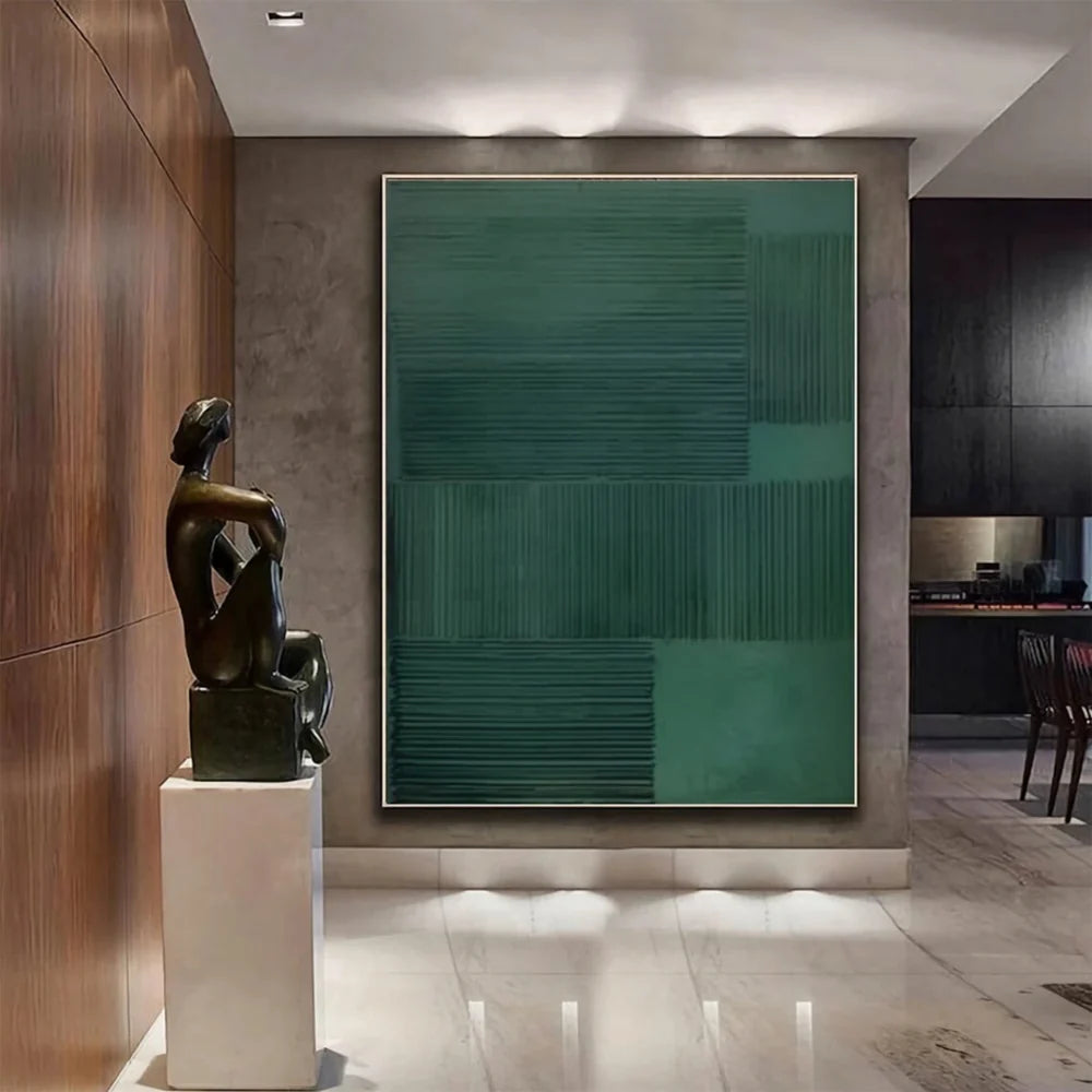 Green Minimalist Textured Wall Art #MT084