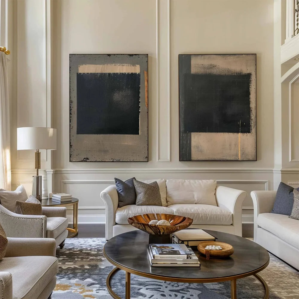 Wabi Sabi Abstract Wall Art Set of 2 #WT018