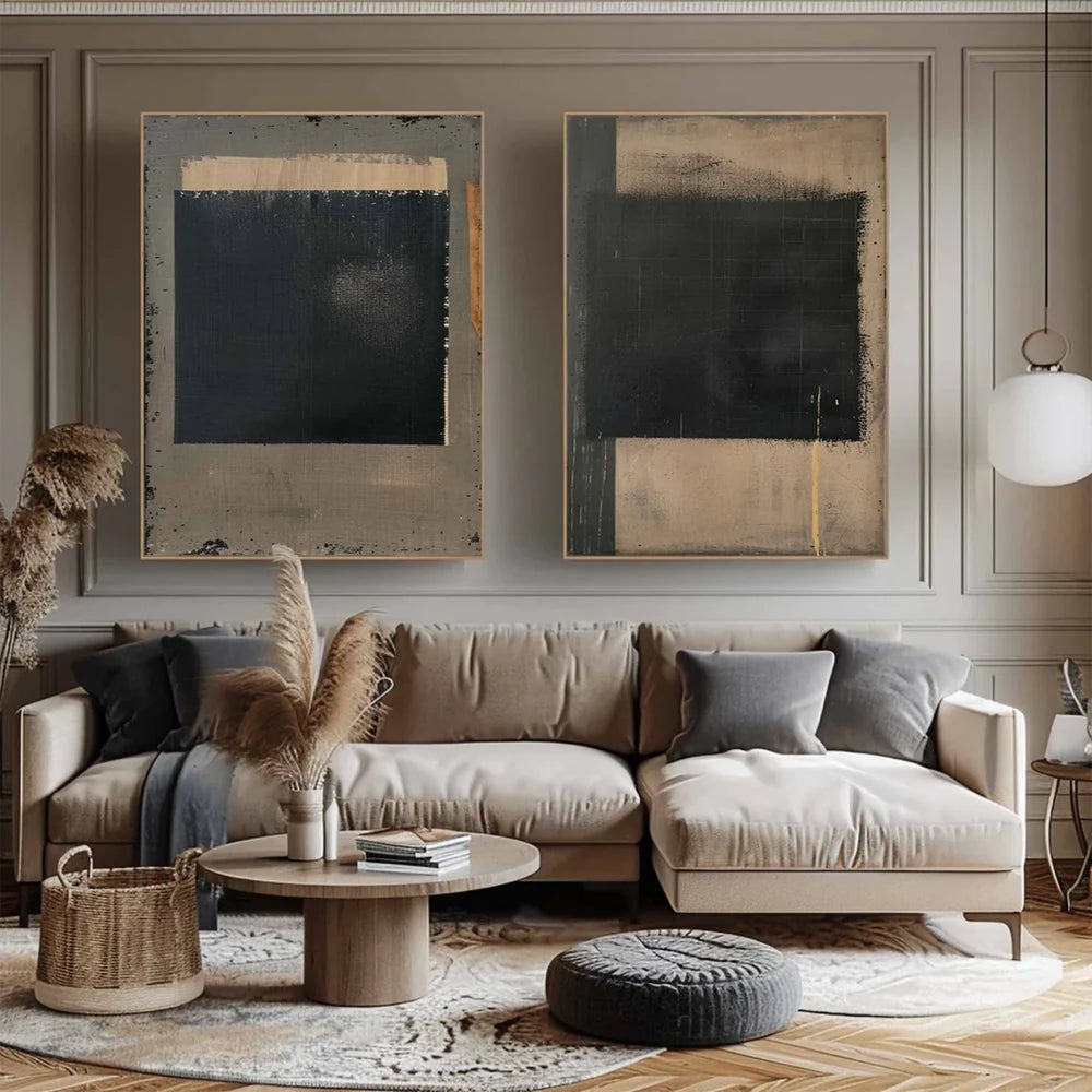 Wabi Sabi Abstract Wall Art Set of 2 #WT018