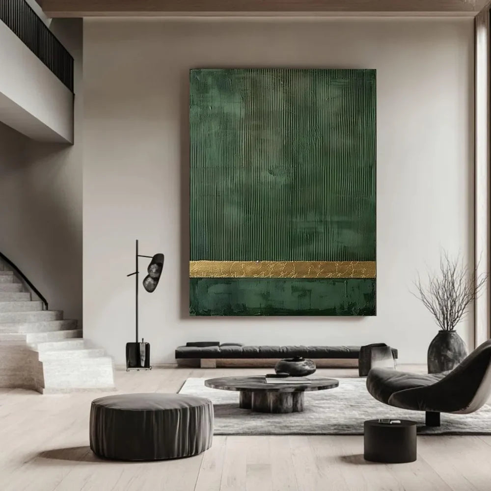 Green Minimalist Textured Wall Art #MT085