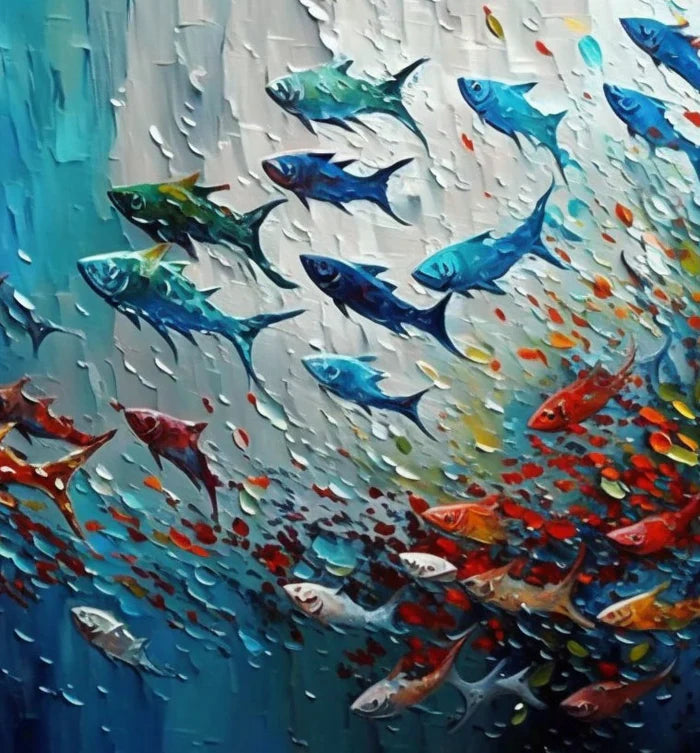 Abstract Animal Textured Wall Art #DL026