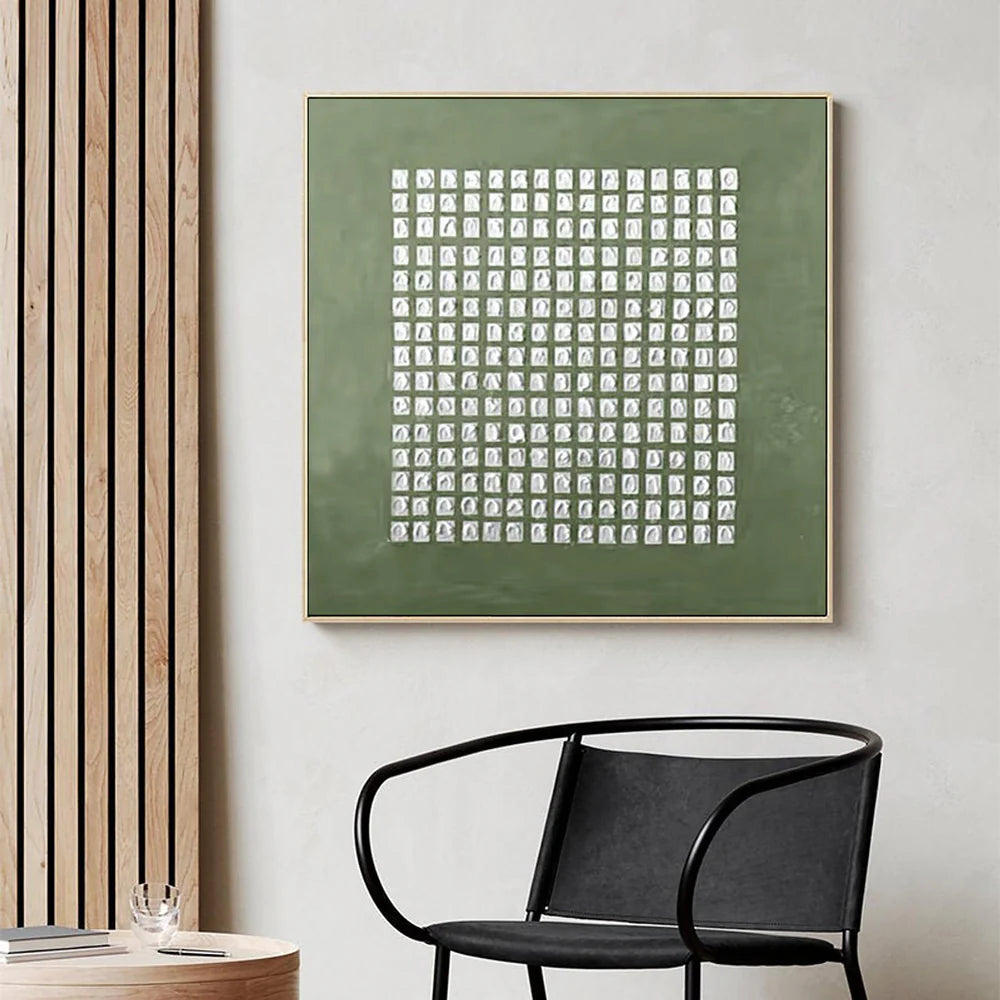 Green Minimalist Textured Wall Art #MT048