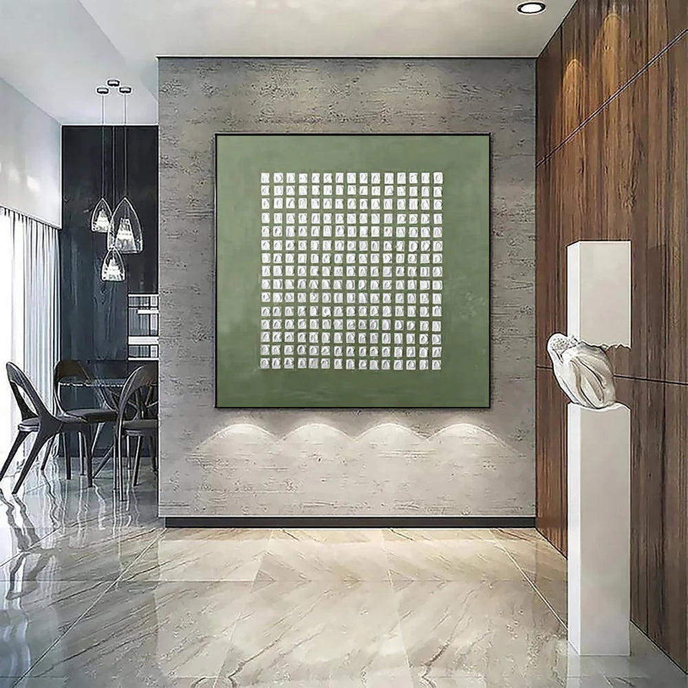 Green Minimalist Textured Wall Art #MT048