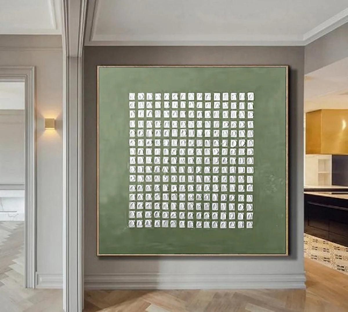 Green Minimalist Textured Wall Art #MT048