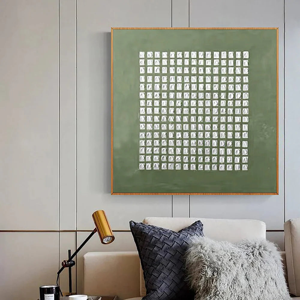 Green Minimalist Textured Wall Art #MT048