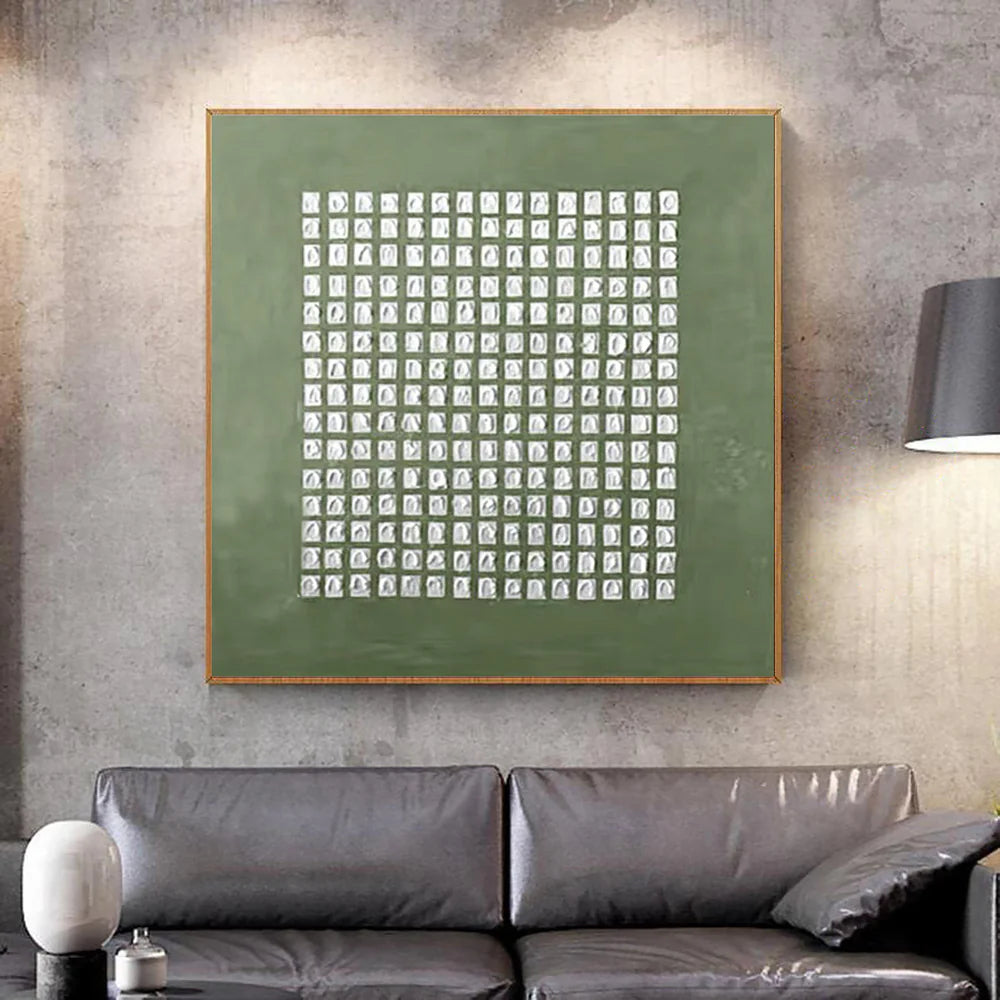 Green Minimalist Textured Wall Art #MT048