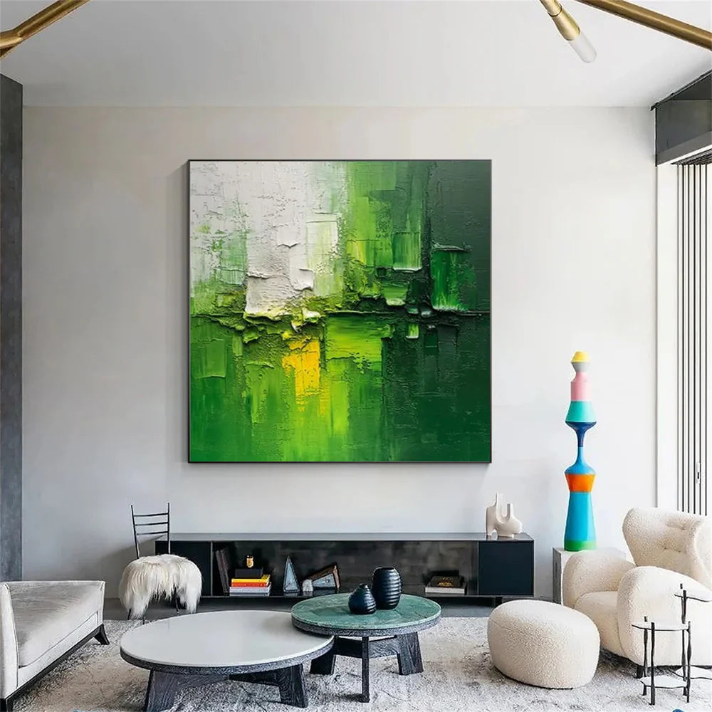Green Minimalist Textured Wall Art #MT104