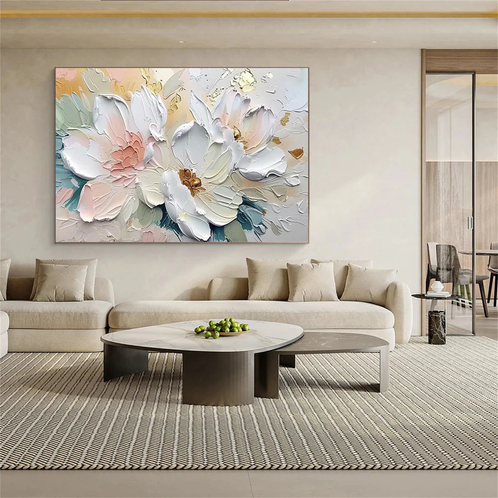 Flower & Tree Textured Abstract Wall Art #SF034