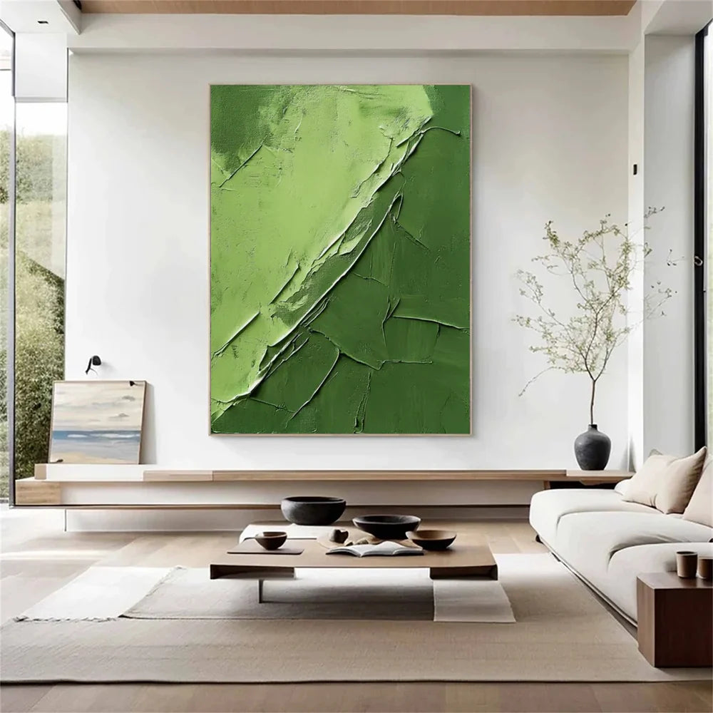 Green Minimalist Textured Wall Art #MT082