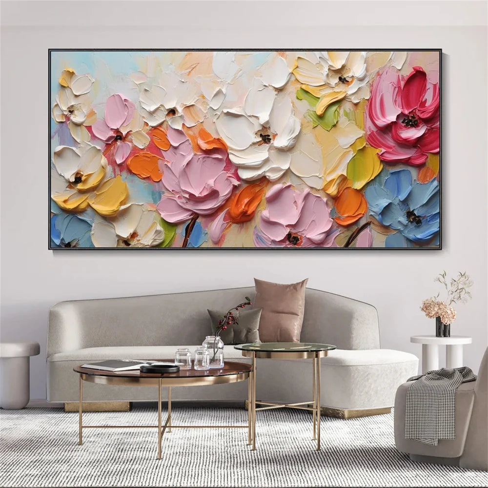 Flower & Tree Textured Abstract Wall Art #SF023