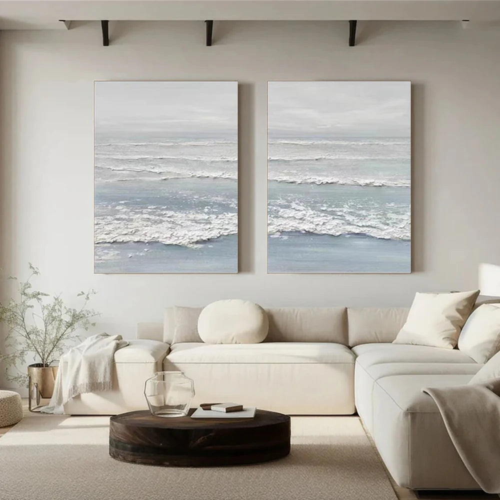 Ocean & Sky Textured Wall Art Set of 2 #MO037