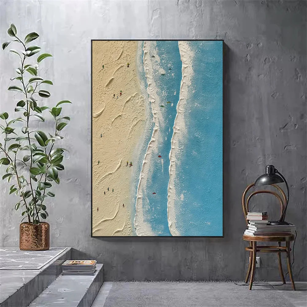 Surfing Sport Art Textured Canvas #PT031