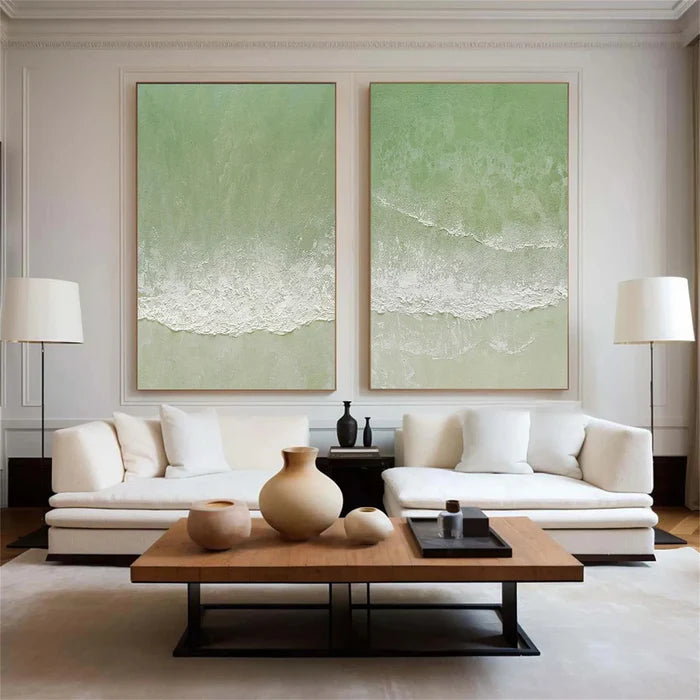 Ocean & Sky Abstract Set of 2 Wall Art #MO065