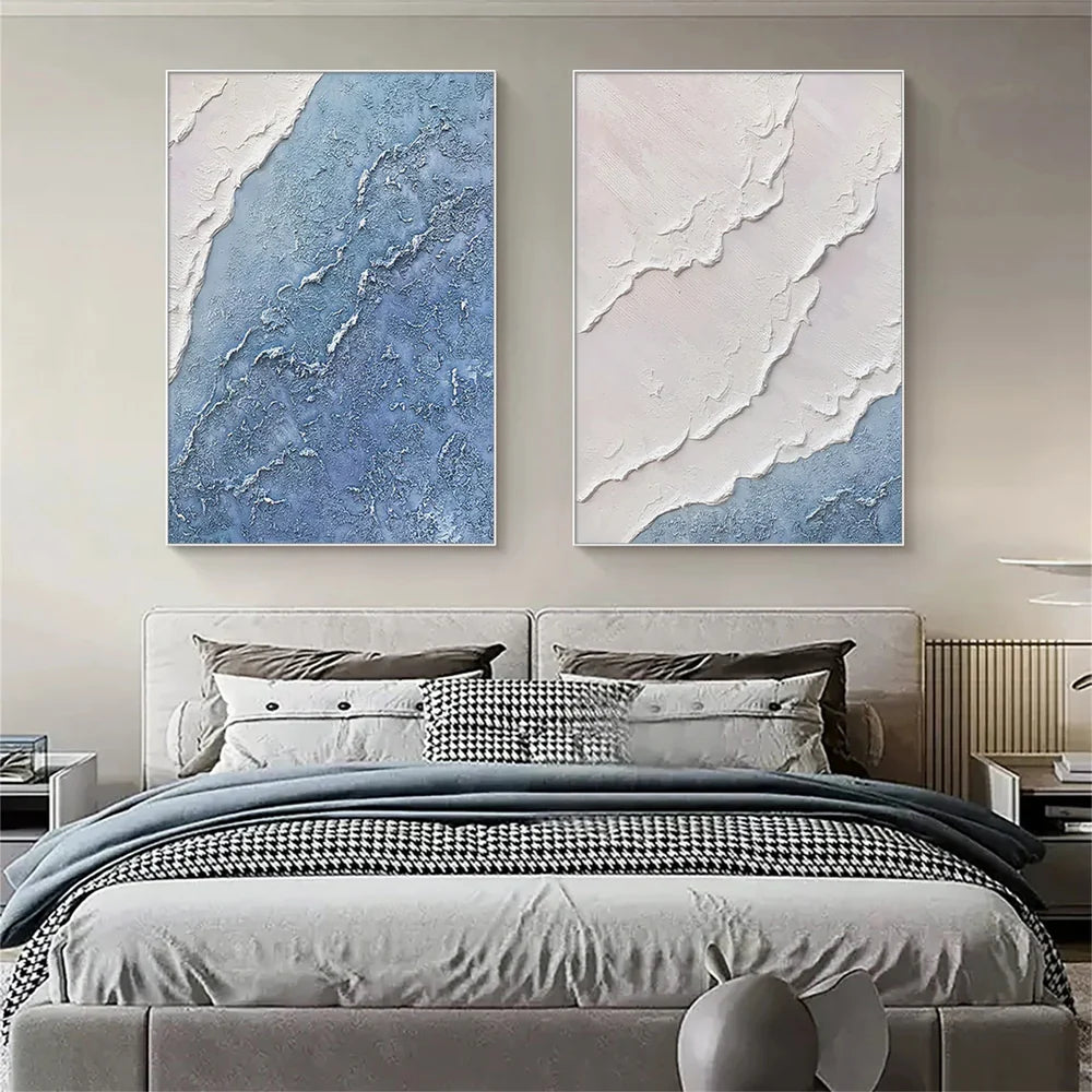Ocean & Sky Textured Set of 2 Wall Art # MO051