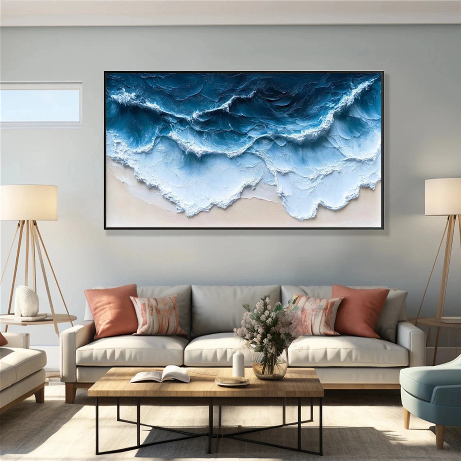 Ocean & Sky Textured Wall Art #MO081