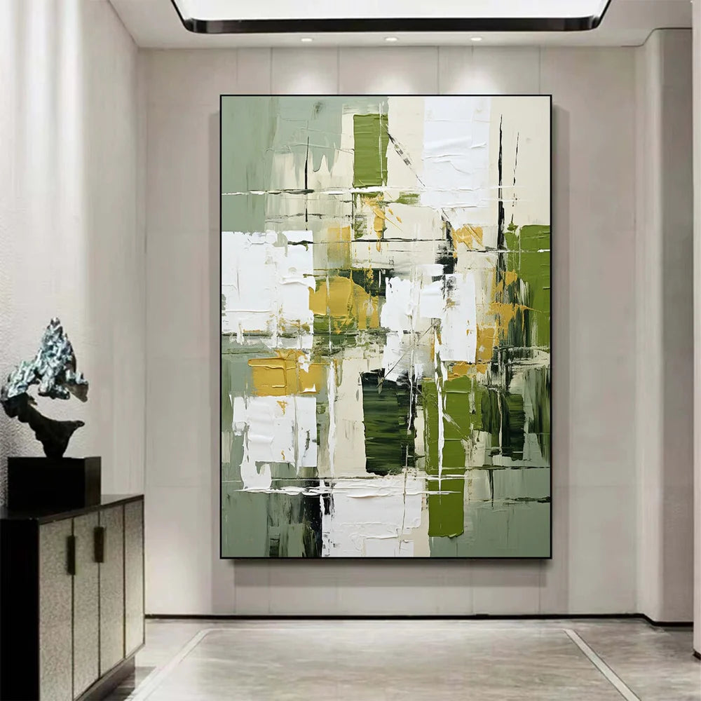 Green Abstract Texture Wall Art  #AT129