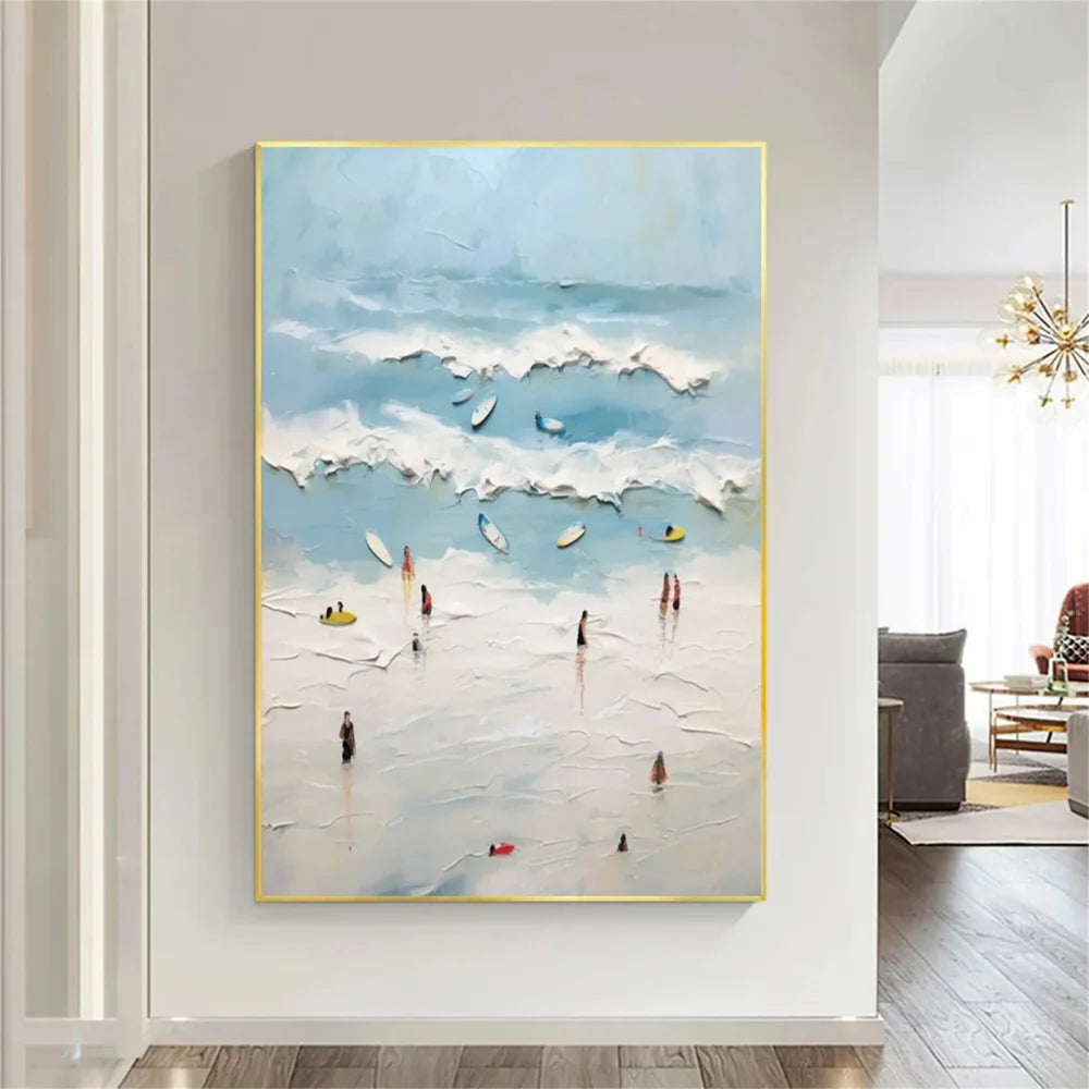 Surfing Sport Art Textured Canvas #PT023