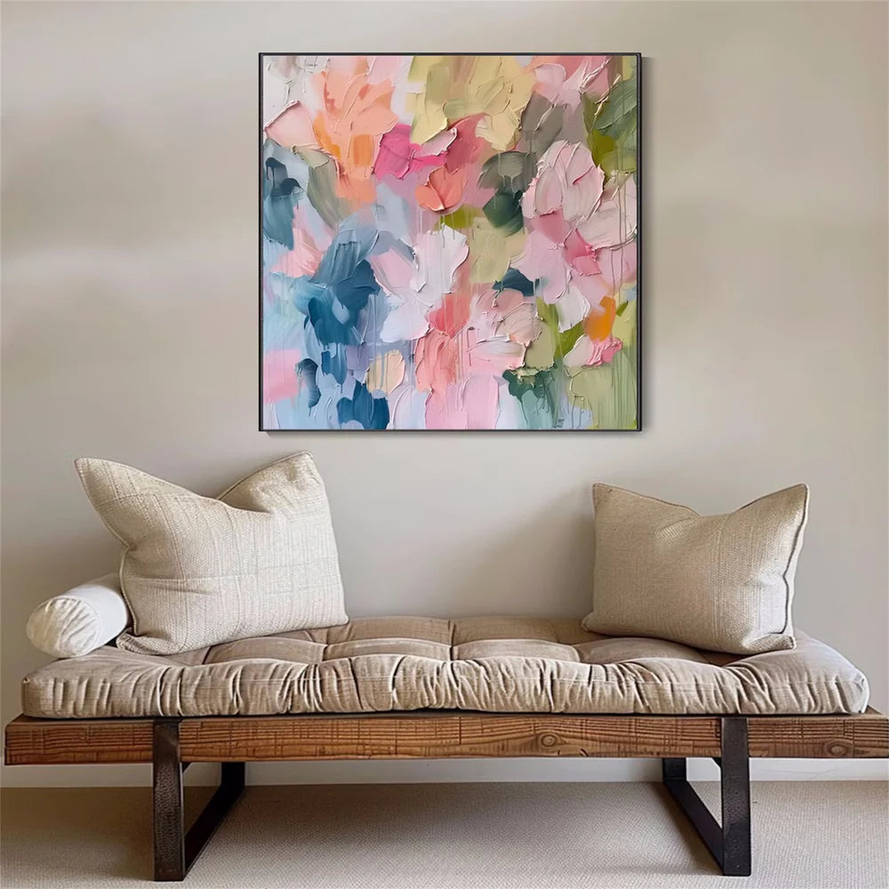 Flower & Tree Textured Abstract Wall Art #SF029