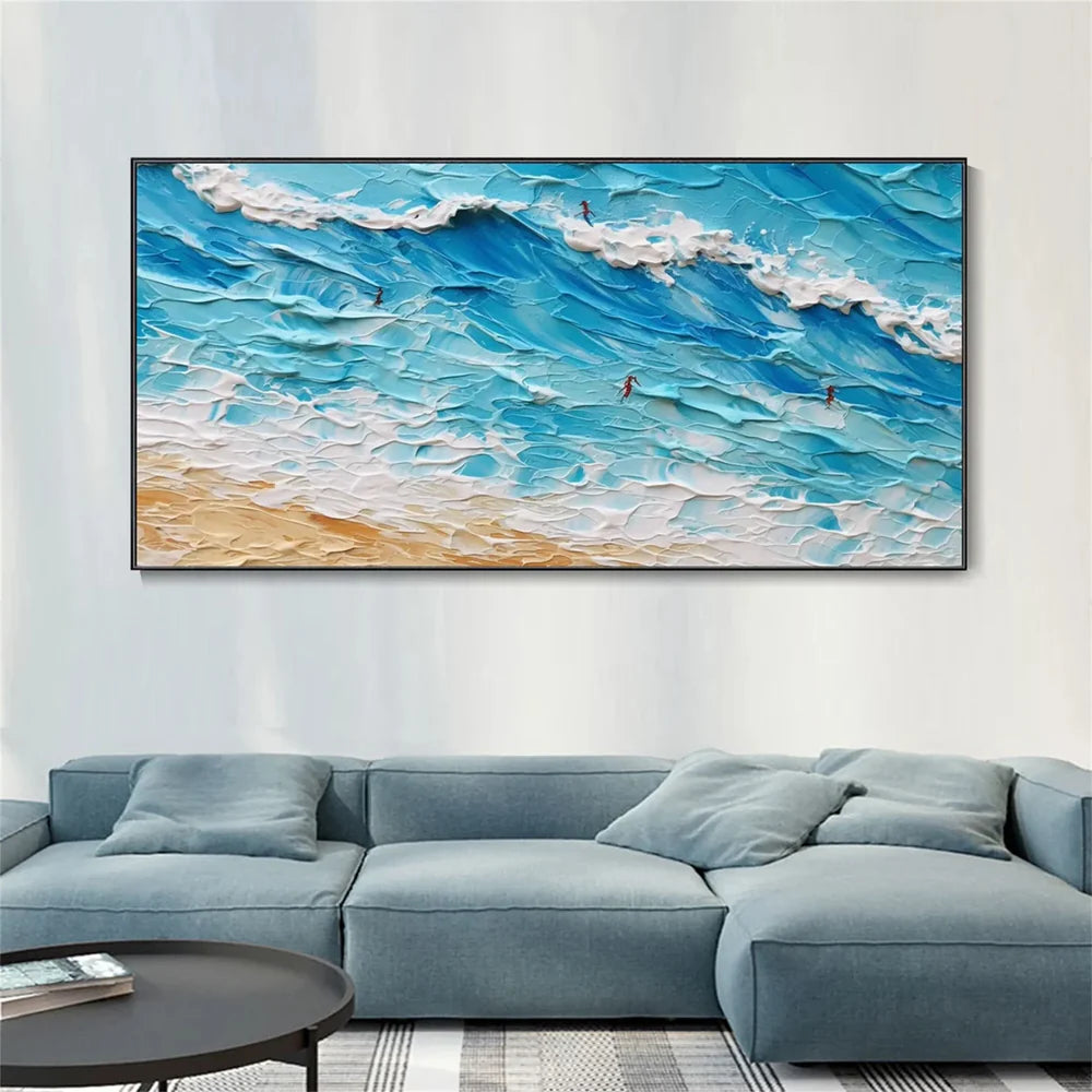 Surfing Sport Art Textured Canvas #PT028