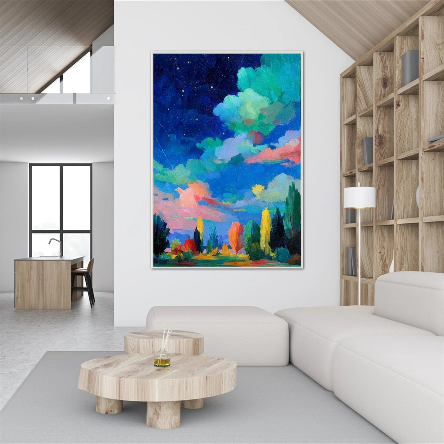 Ocean & Sky Abstract Wall Art #MO093