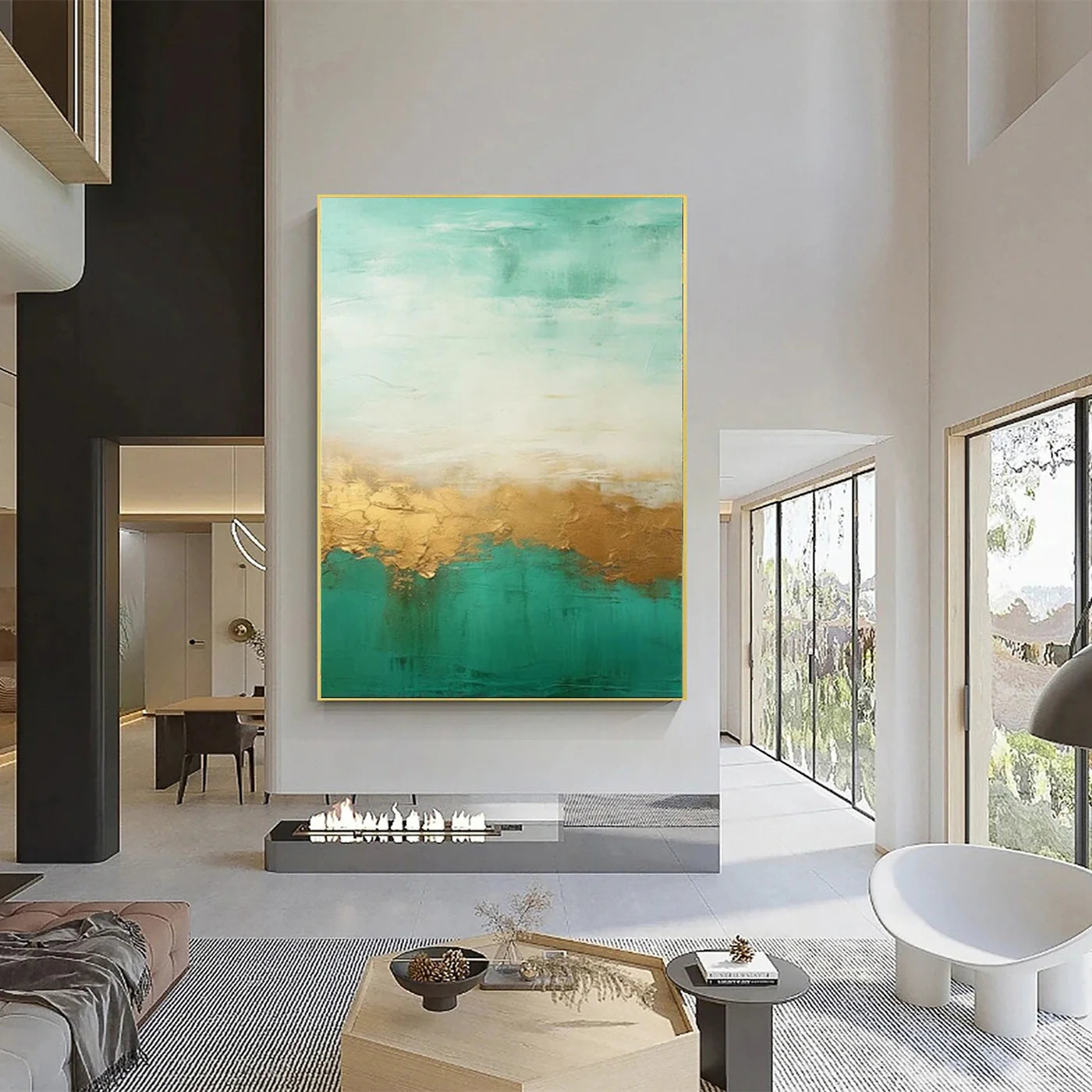 Green Abstract Wall Art #AT033