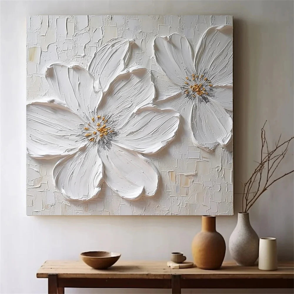 Flower & Tree Textured Abstract Wall Art #SF017