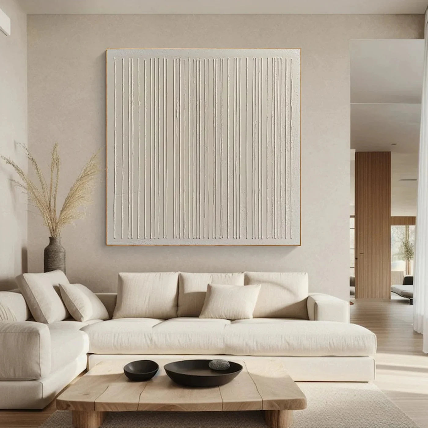 Beige and Brown Abstract Texture Wall Art  #AT078