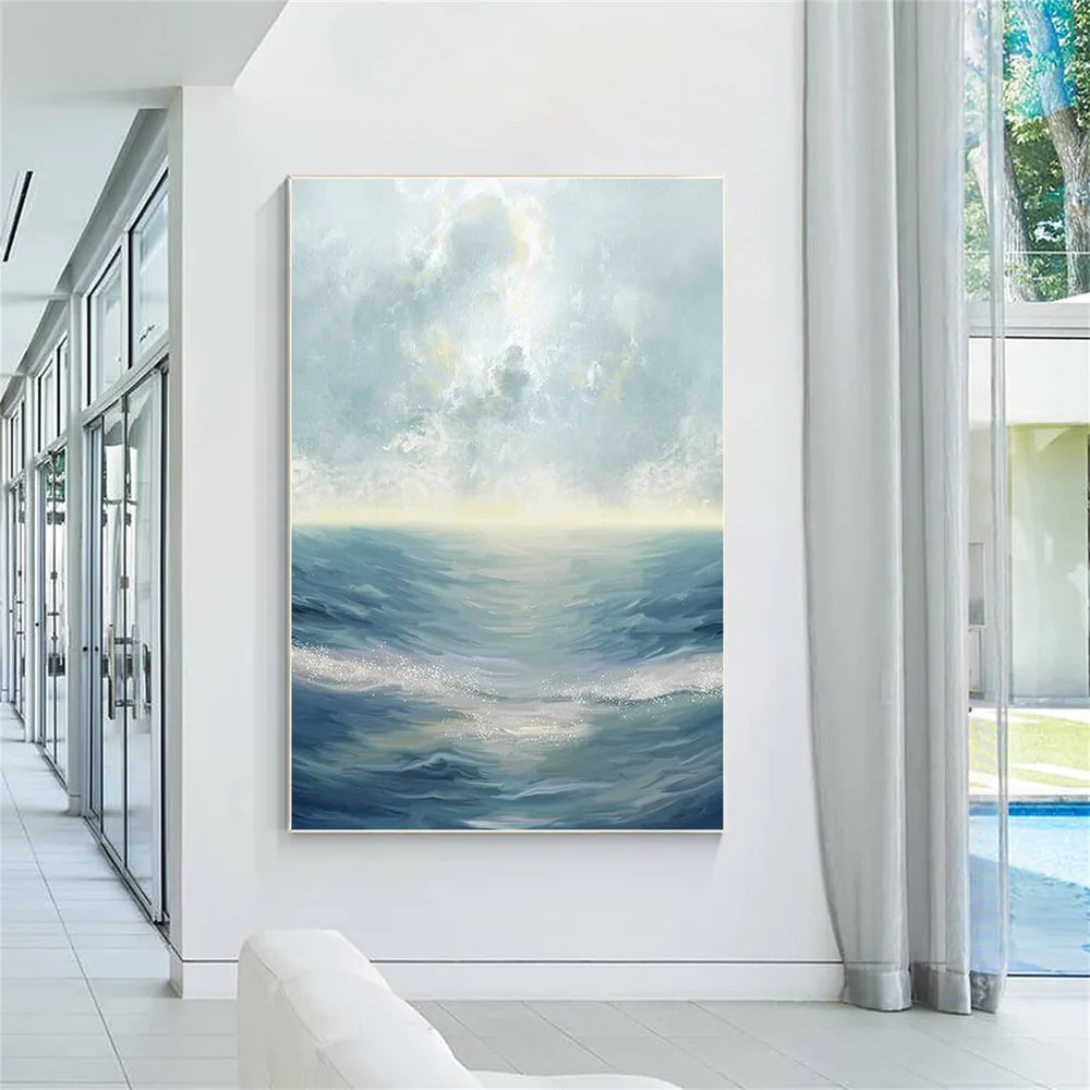Ocean & Sky Abstract Wall Art #MO063