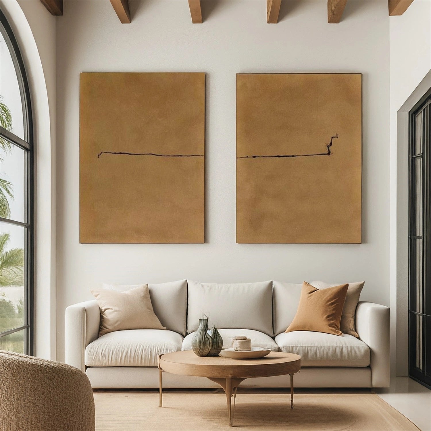 Wabi Sabi Abstract Wall Art Set of 2 #WT075