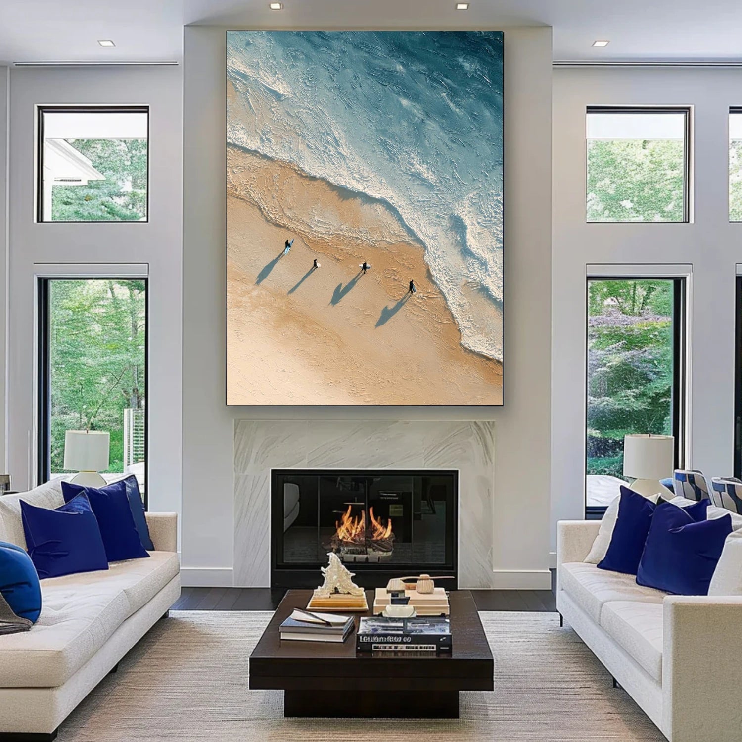 Ocean & Sky Textured Wall Art #MO106