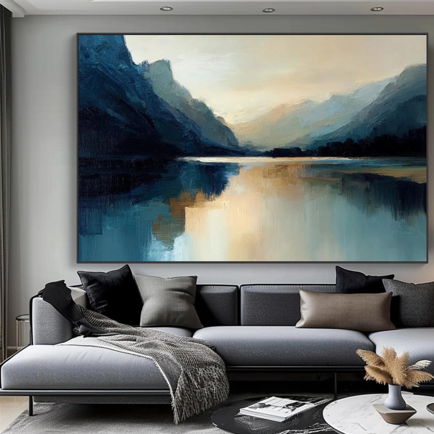 Ocean & Sky Abstract Wall Art #MO094